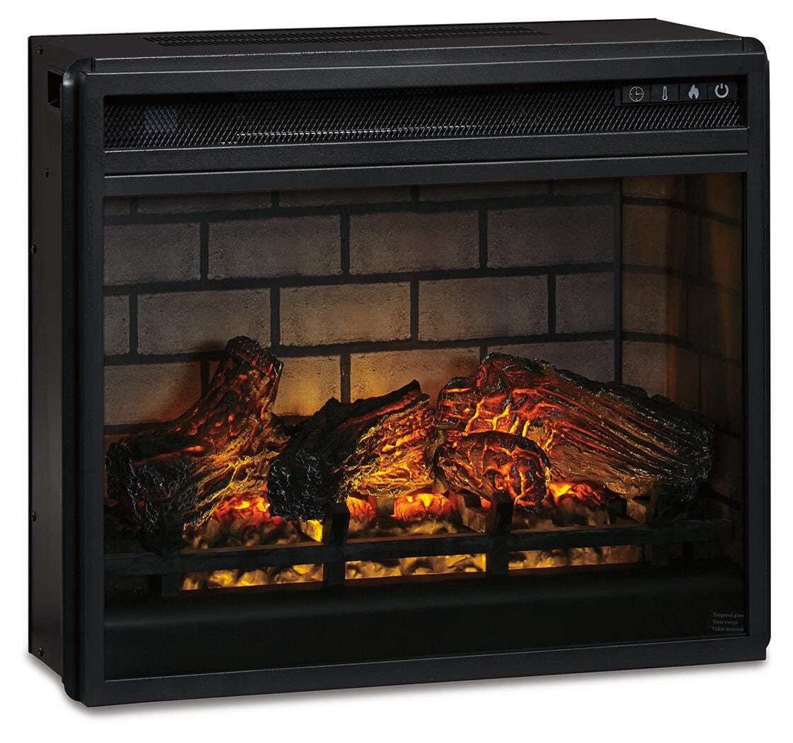 Entertainment Accessories Black Electric Infrared Fireplace Insert from Ashley Furniture - Luna Furniture