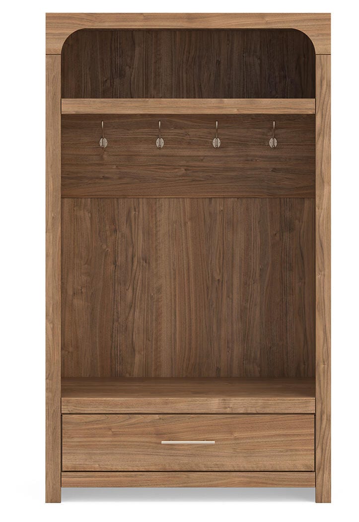 Dovander Brown Hall Tree with Storage Bench from Ashley - Luna Furniture
