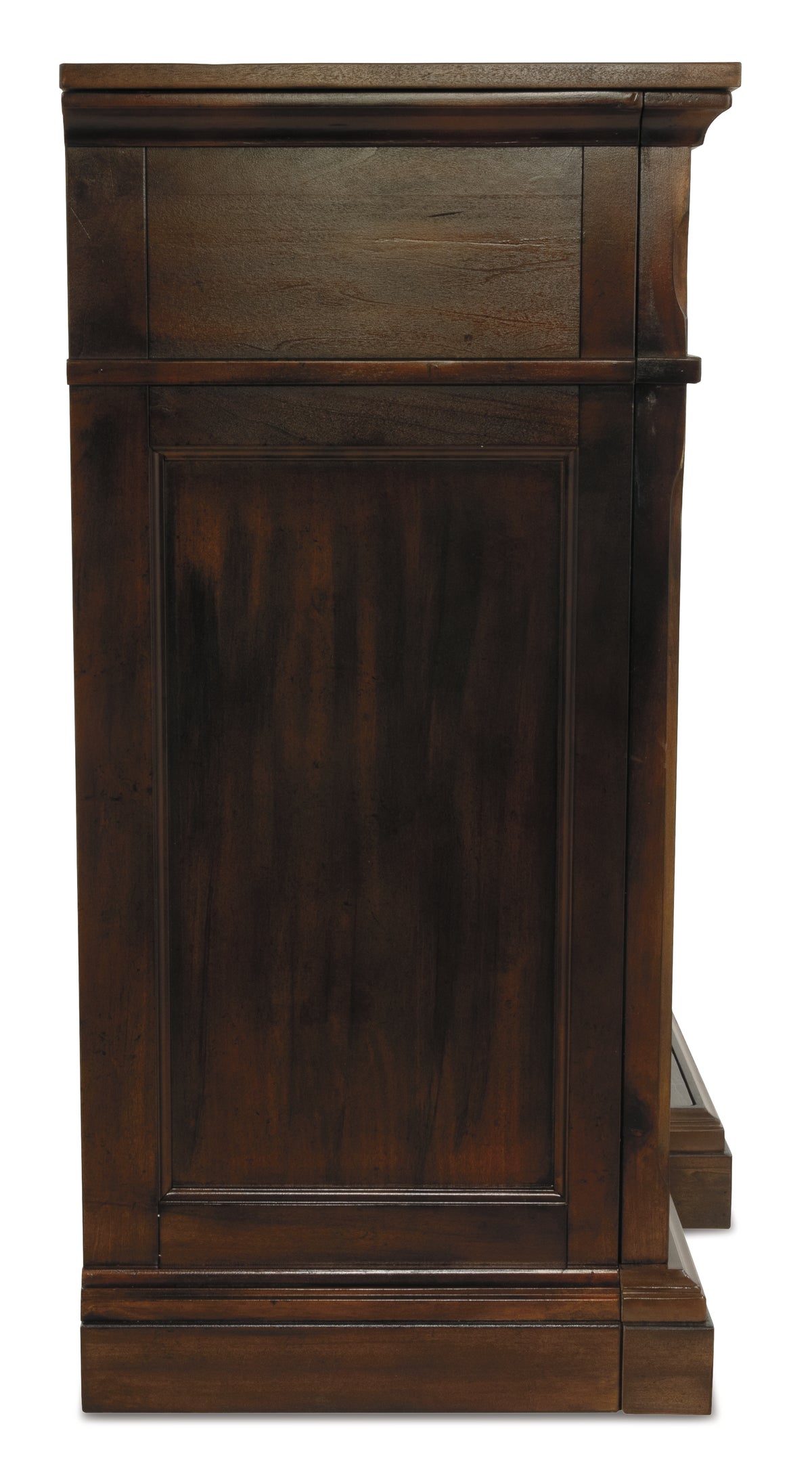 Roddinton Dark Brown 72" TV Stand with Electric Fireplace from Ashley - Luna Furniture