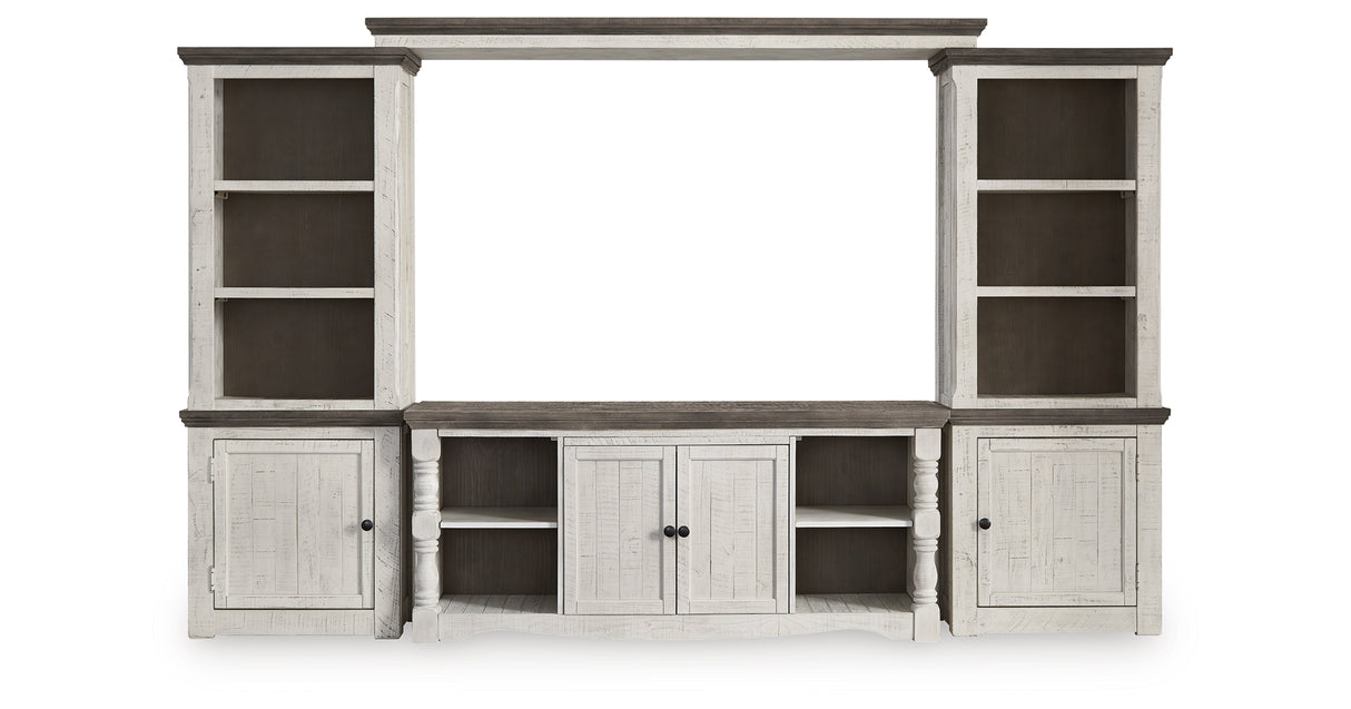 Havalance Two-tone 4-Piece Entertainment Center from Ashley Furniture - Luna Furniture