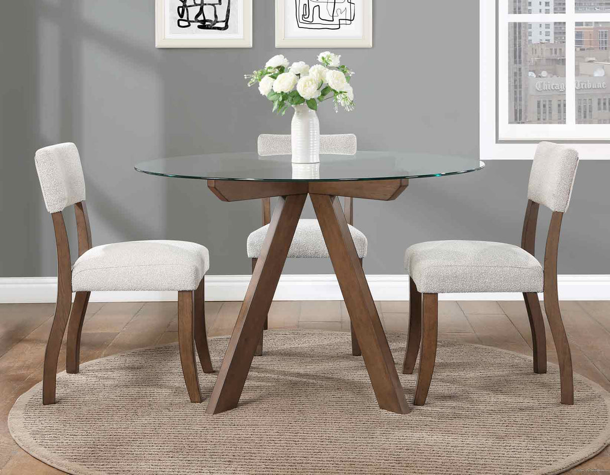 Wade Mocha Glass Top Dining Room Set from Steve Silver - Luna Furniture