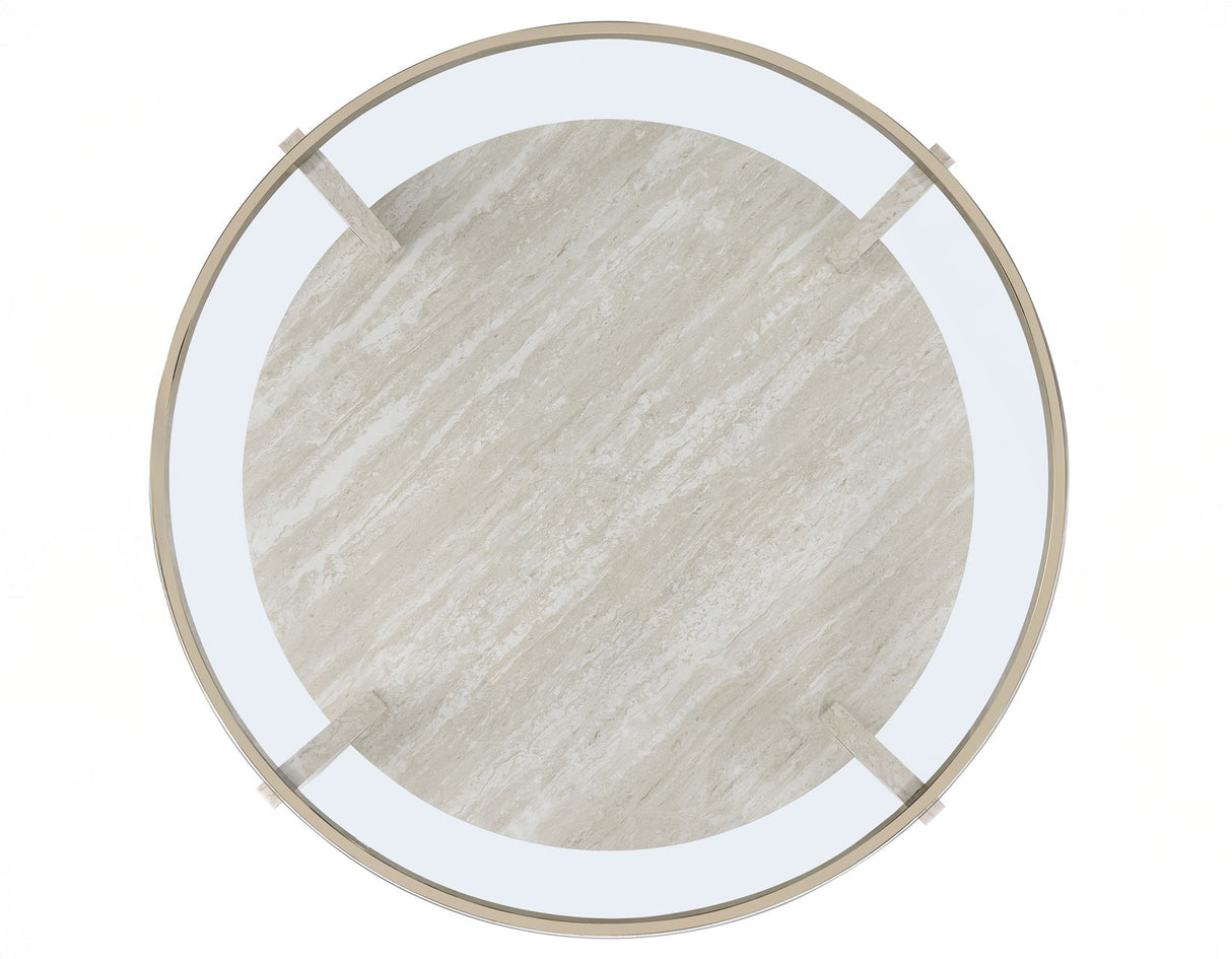 Wanda 3-Piece Glass Top Table Set (Castered Coffee Table & 2 End Tables) from Steve Silver - Luna Furniture