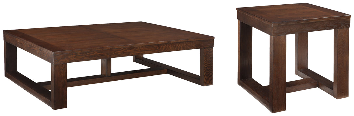 Watson Coffee Table with 1 End Table in Dark Brown from Ashley - Luna Furniture