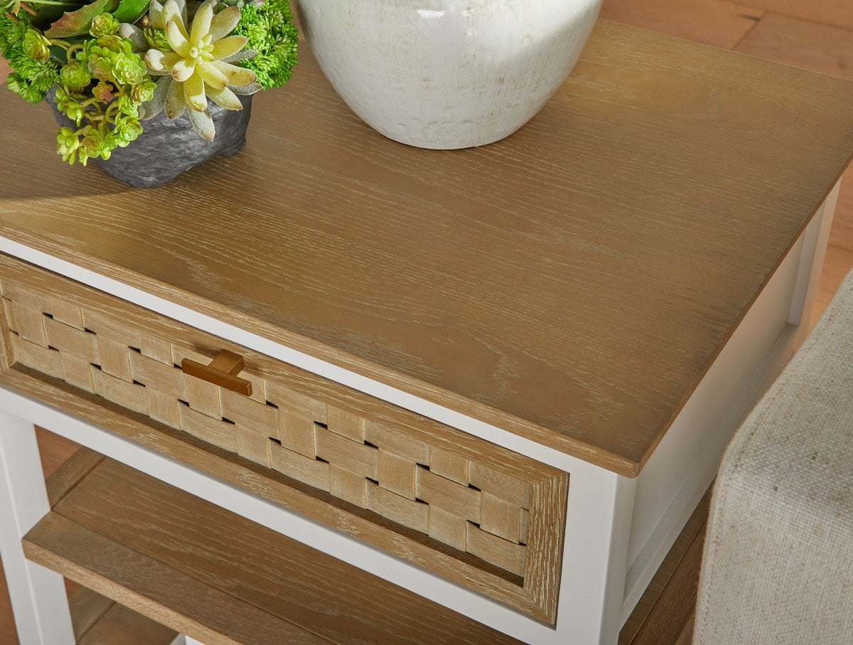 Weave 1-drawer Side Table from Essentials For Living - Luna Furniture