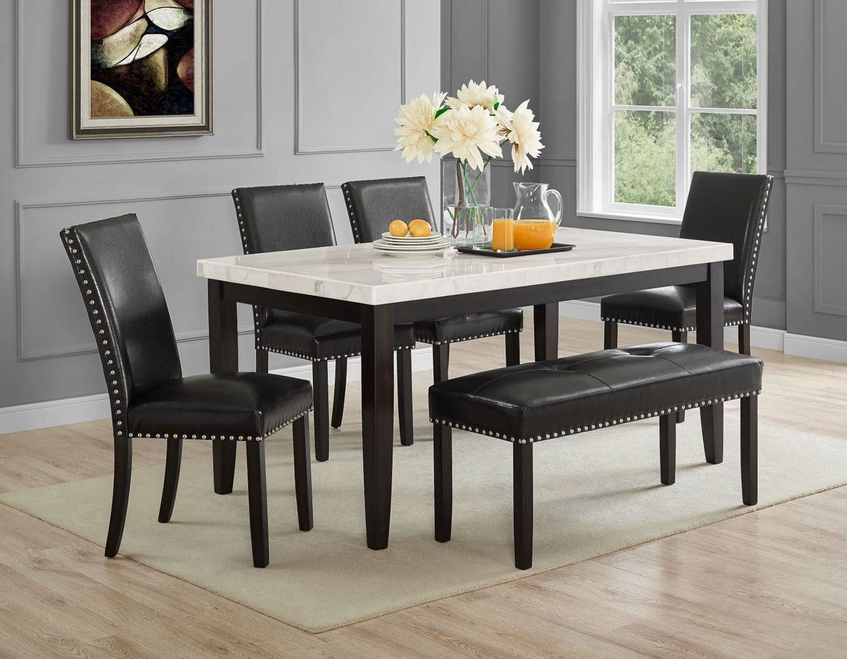 Westby Black PU Side Chair w/Nailhead, Set of 2 from Steve Silver - Luna Furniture