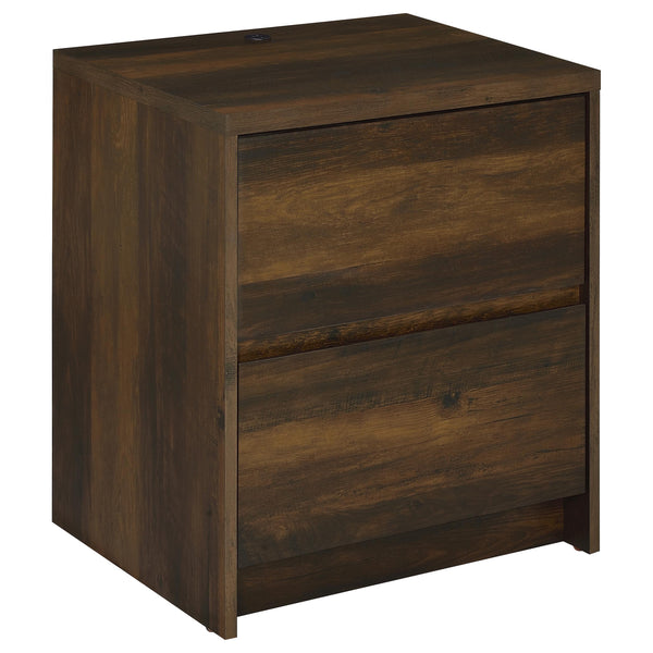 Westpark Dark Pine Nightstand with LED Lights and USB Ports