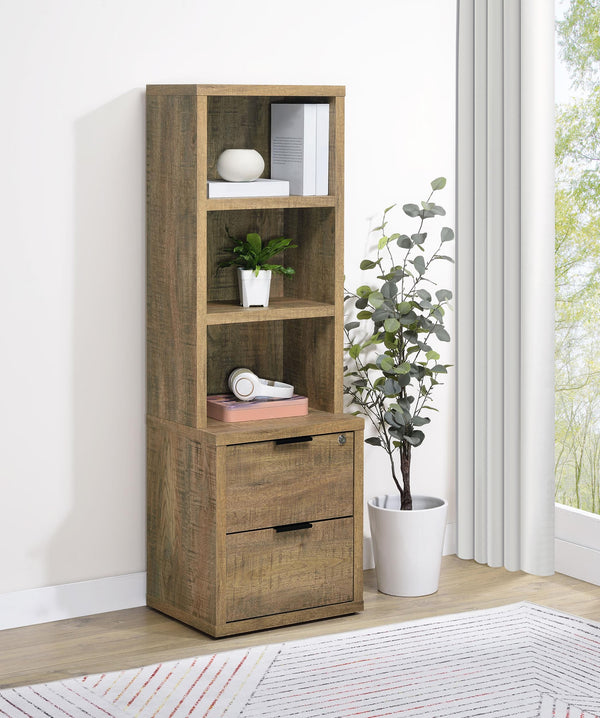 Westpark Mango 3-Shelf Bookcase with Lockable Drawer and USB Ports