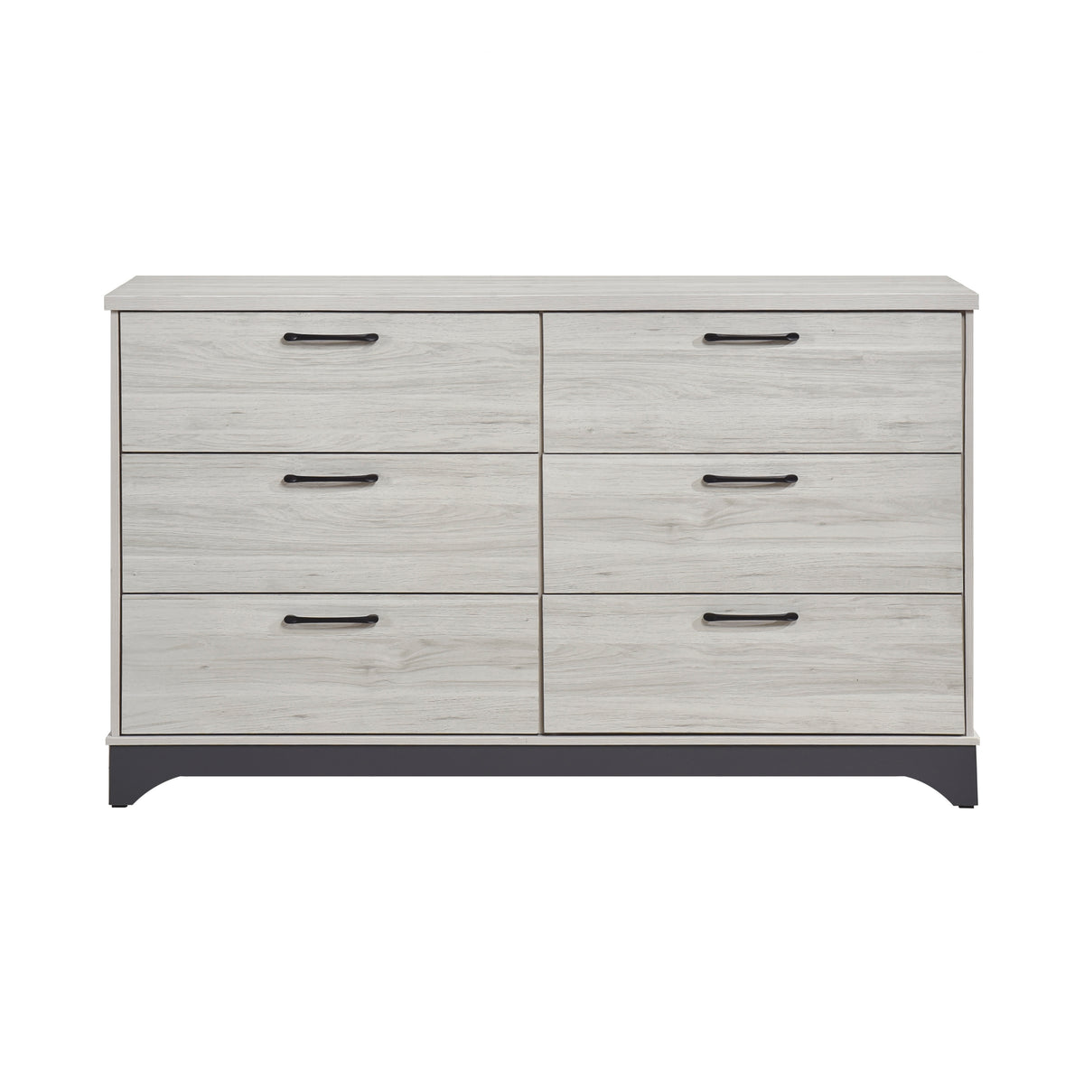 gray and white dresser Better Homes & Gardens Modern Farmhouse 56.85" Wide 6 Drawer Dresser, Rustic Finish The spacious drawers provide ample space for various items Ashley Robbinsdale 7 Drawer Dresser
