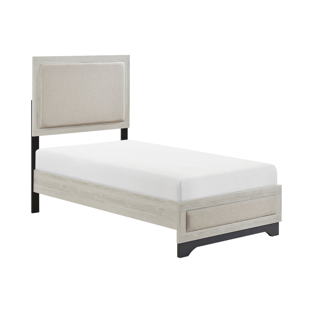Westport White Oak/Gray Twin Platform Bed from Homelegance - Luna Furniture