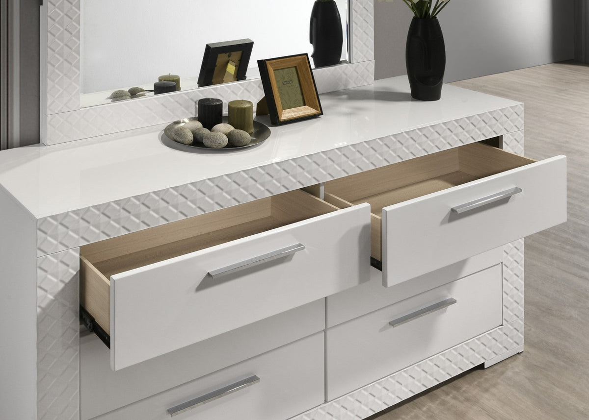 Whitby White Glam Bedroom Set from Furniture of America - Luna Furniture