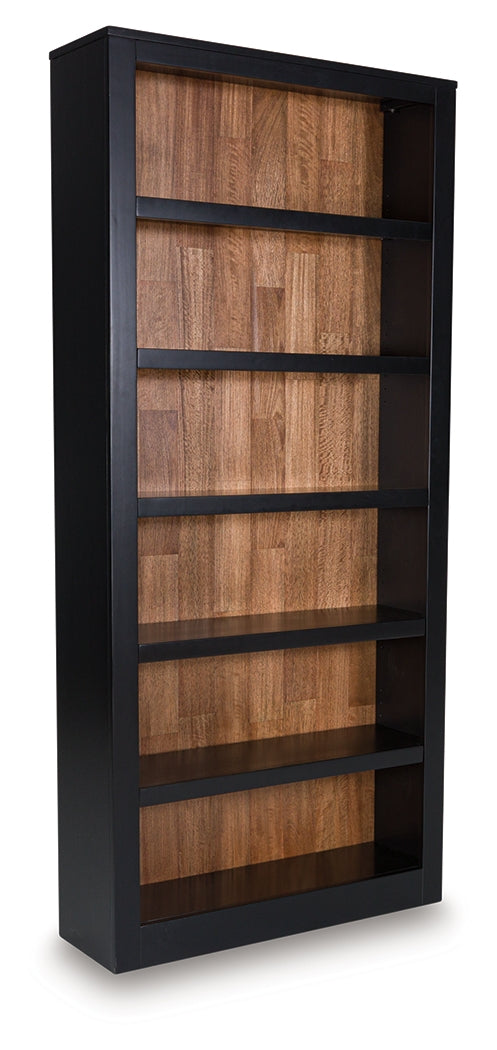 Wildenauer Brown/Black 75" Bookcase from Ashley Furniture - Luna Furniture