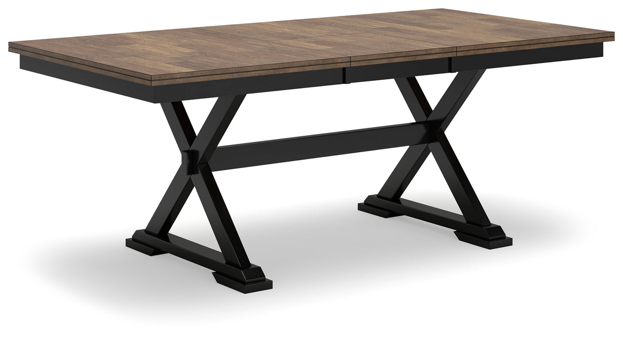 Wildenauer Brown/Black Dining Table and 6 Chairs from Ashley - Luna Furniture