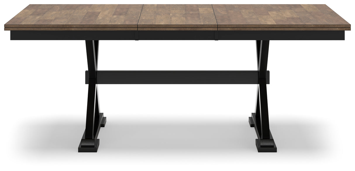 Wildenauer Brown/Black Dining Table and 6 Chairs from Ashley - Luna Furniture
