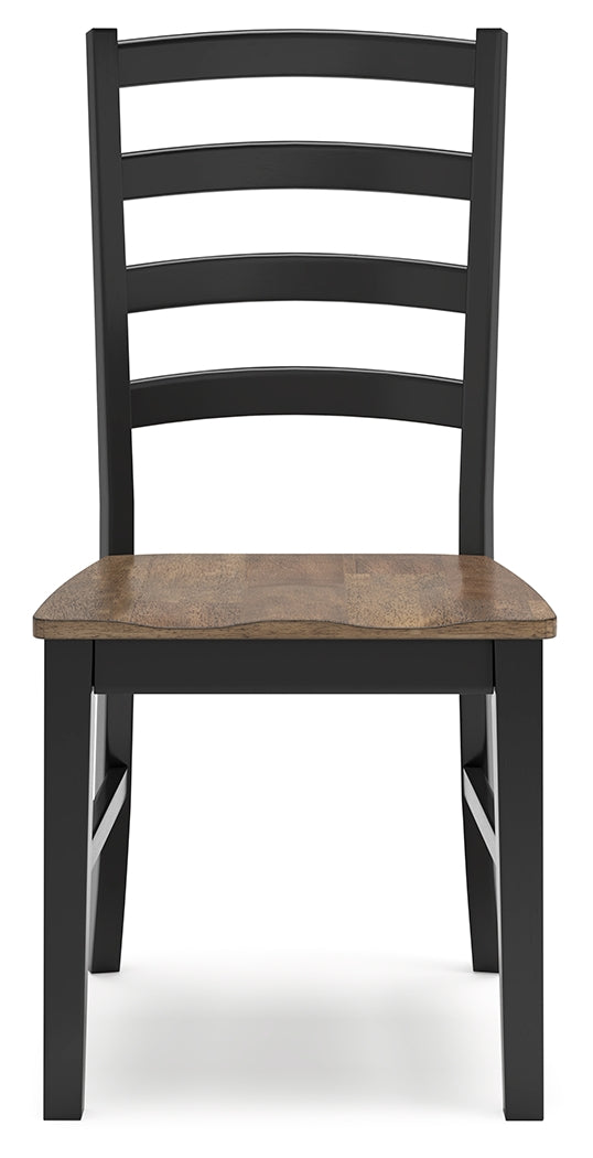 Wildenauer Brown/Black Dining Table and 6 Chairs from Ashley - Luna Furniture