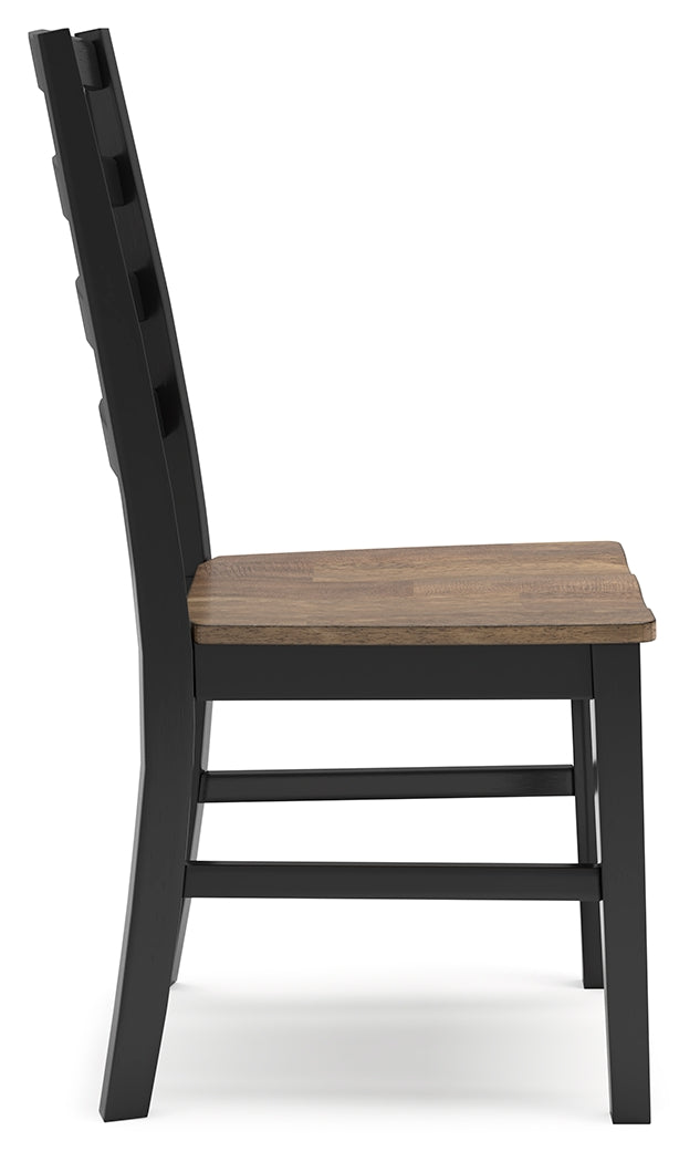 Wildenauer Brown/Black Dining Table and 6 Chairs from Ashley - Luna Furniture