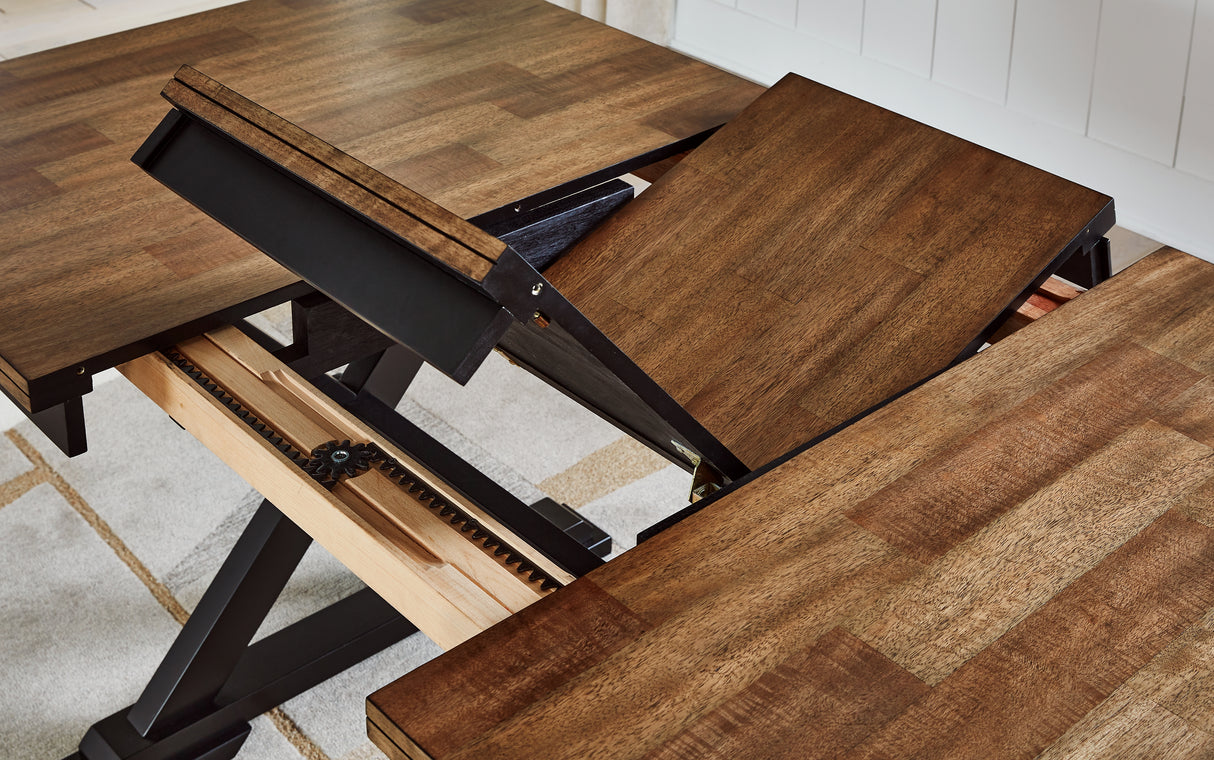 Wildenauer Brown/Black Dining Table and 6 Chairs from Ashley - Luna Furniture