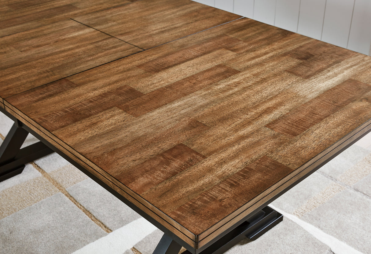 Wildenauer Brown/Black Dining Table and 6 Chairs from Ashley - Luna Furniture