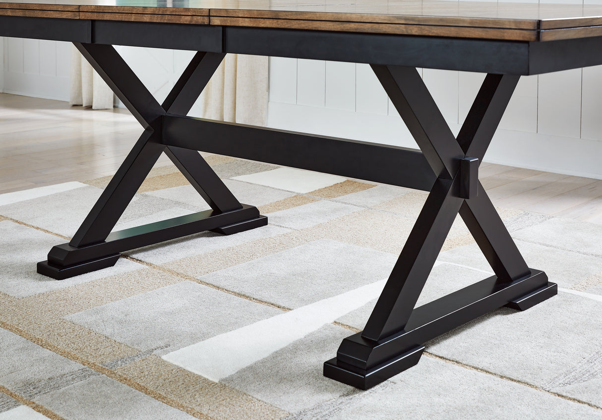 Wildenauer Brown/Black Dining Table and 6 Chairs from Ashley - Luna Furniture