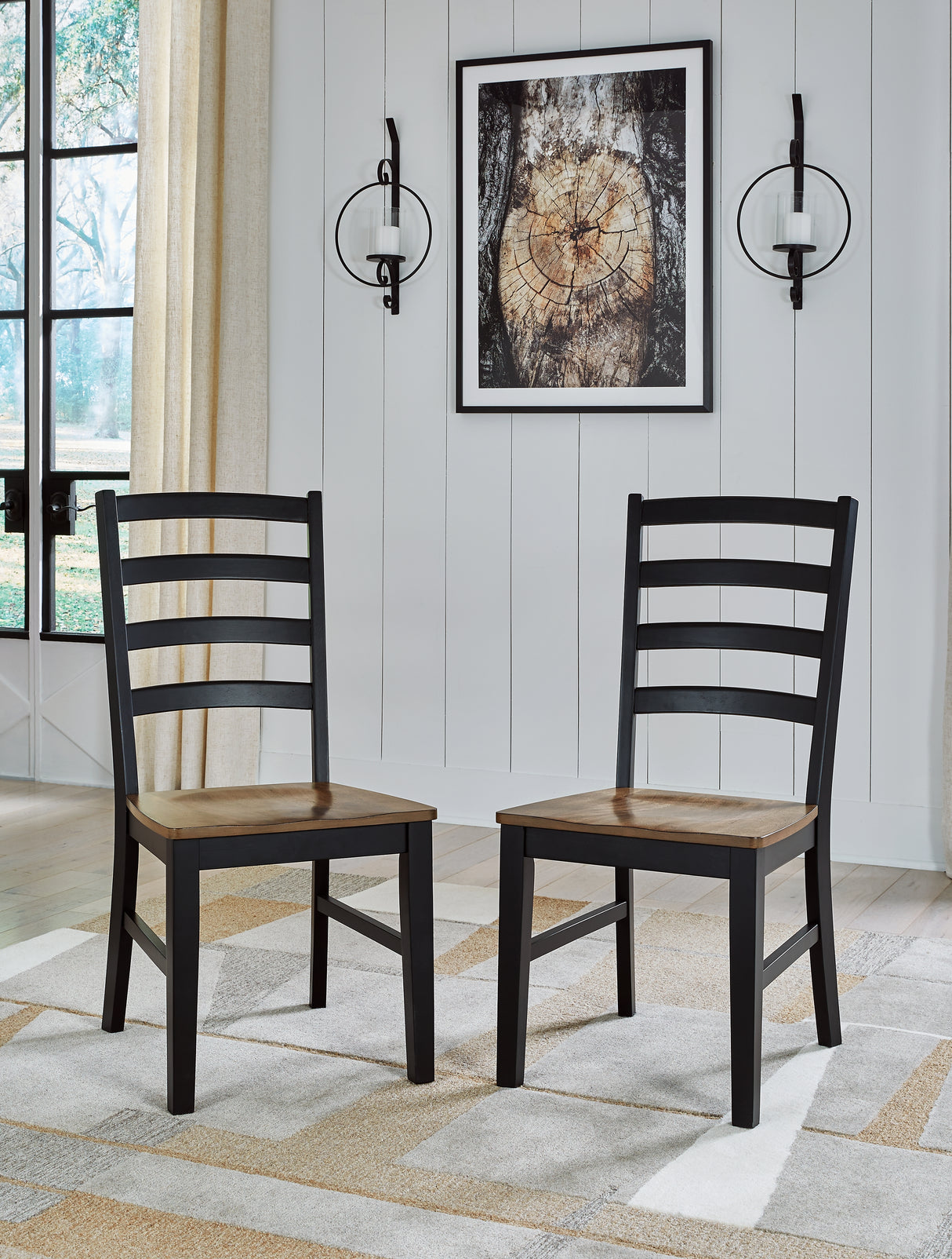 Wildenauer Brown/Black Dining Table and 6 Chairs from Ashley - Luna Furniture