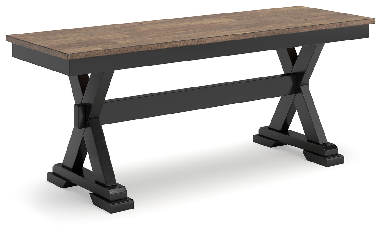 Wildenauer Dining Table, 2 Chairs and 2 Benches from Ashley - Luna Furniture
