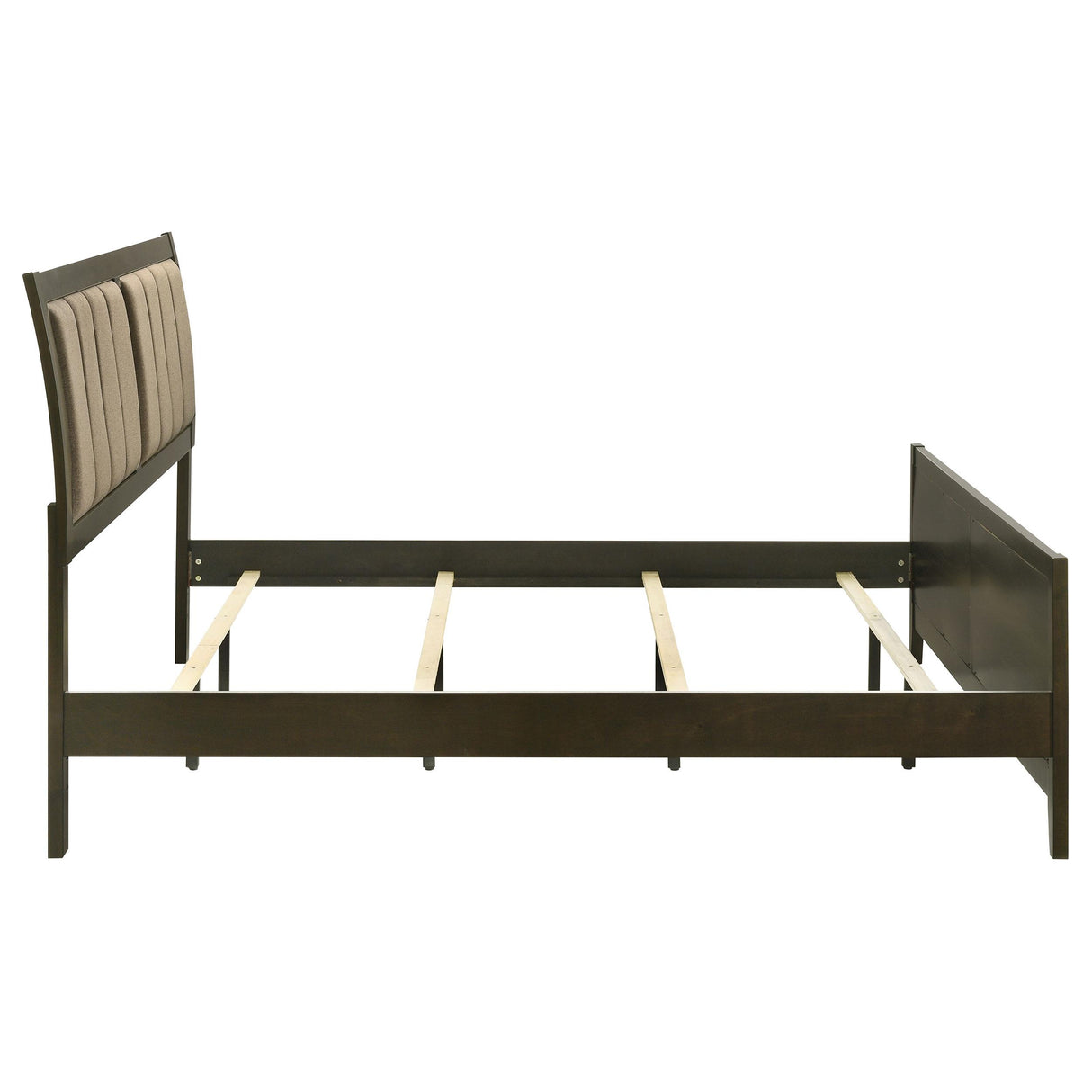 Wilkes Dark Cocoa 51-inch Upholstered California King Bed from Coaster - Luna Furniture