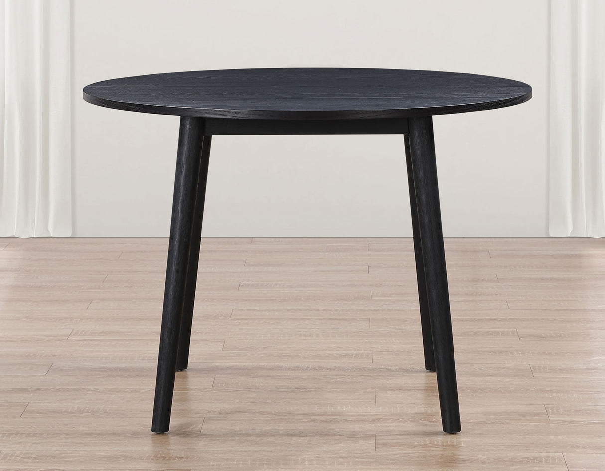 Willow 5 Piece 42-inch Round Dining Set, Black from Steve Silver - Luna Furniture
