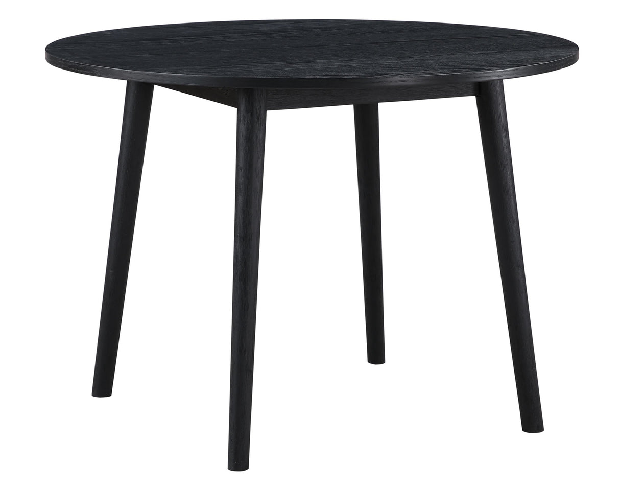 Willow 5 Piece 42-inch Round Dining Set, Black from Steve Silver - Luna Furniture