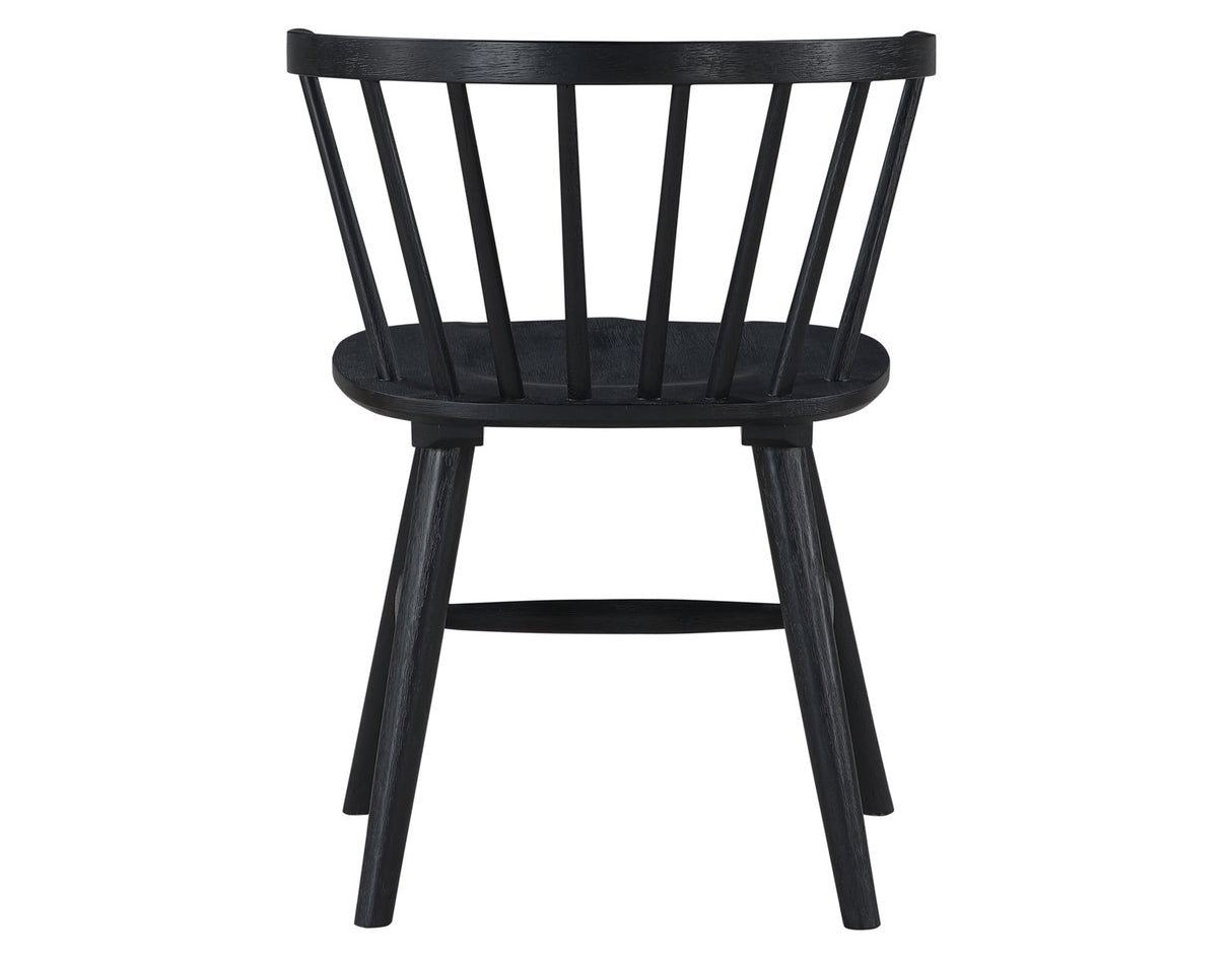 Willow 5 Piece 42-inch Round Dining Set, Black from Steve Silver - Luna Furniture