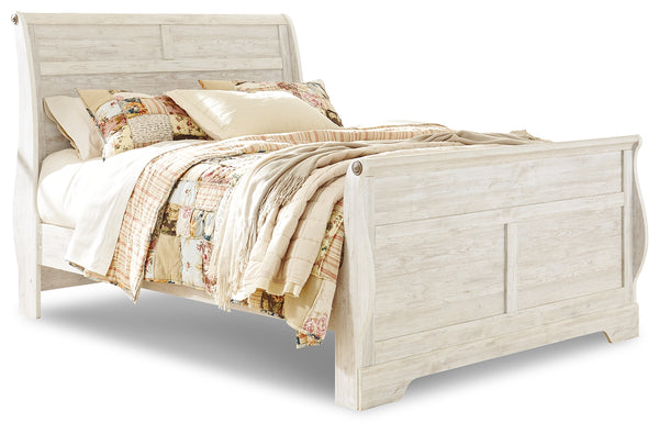 Willowton Whitewash Queen Sleigh Bed