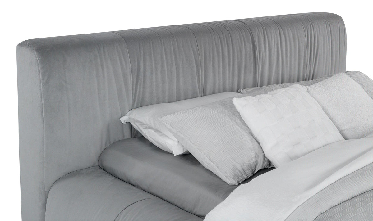 Wilshire Gray Upholstered Eastern King Platform Bed from Coaster - Luna Furniture
