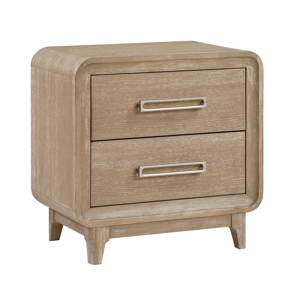 Wilshire Natural 4-Piece Queen Upholstered Panel Bedroom Set (QB+NS+DR+MR+CH) from Homelegance - Luna Furniture