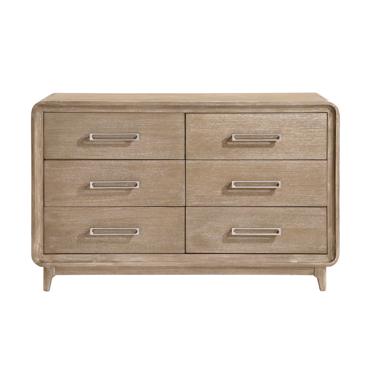 Wilshire Natural 4-Piece Queen Upholstered Panel Bedroom Set (QB+NS+DR+MR+CH) from Homelegance - Luna Furniture