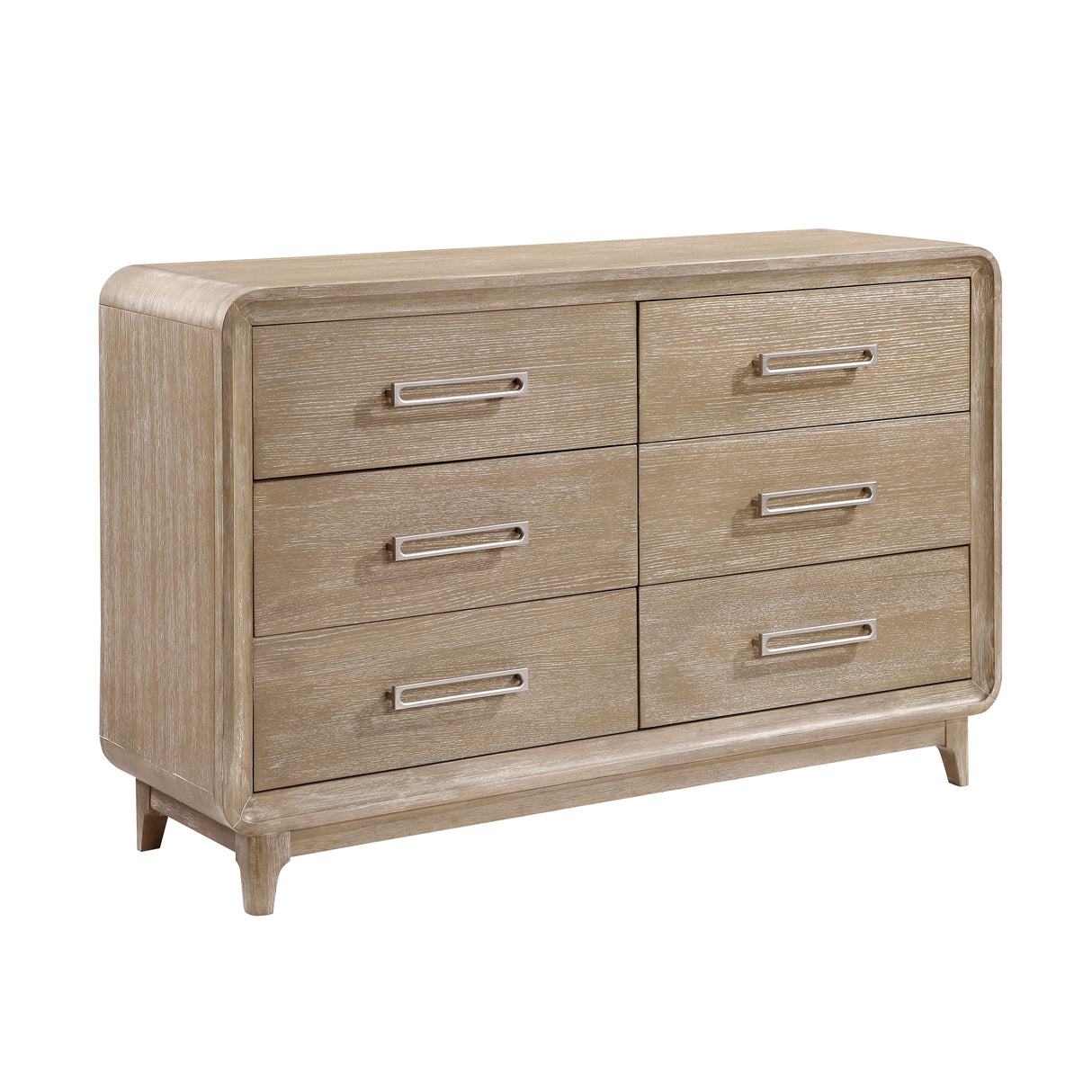 Wilshire Natural 5-Piece Queen Upholstered Panel Bedroom Set (QB+NS+DR+MR+CH) from Homelegance - Luna Furniture