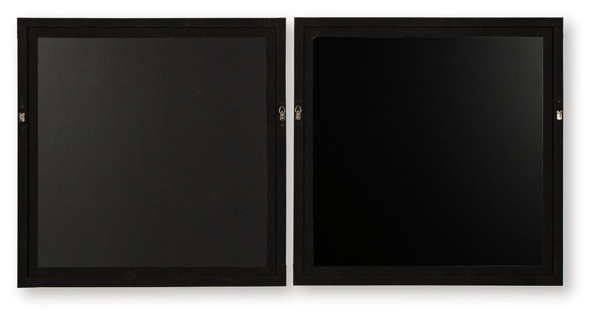 Winbrook Gray/Tan/Gold Finish Wall Art Set (Set of 2) from Ashley Furniture - Luna Furniture