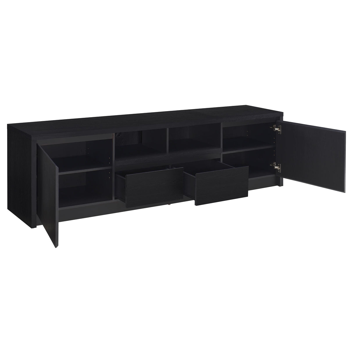 Winfield Black 3-Piece Entertainment Center 78-inch TV Stand from Coaster - Luna Furniture