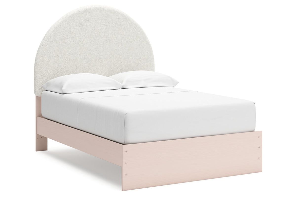 Wistenpine Blush Full Upholstered Platform Bed from Ashley - Luna Furniture