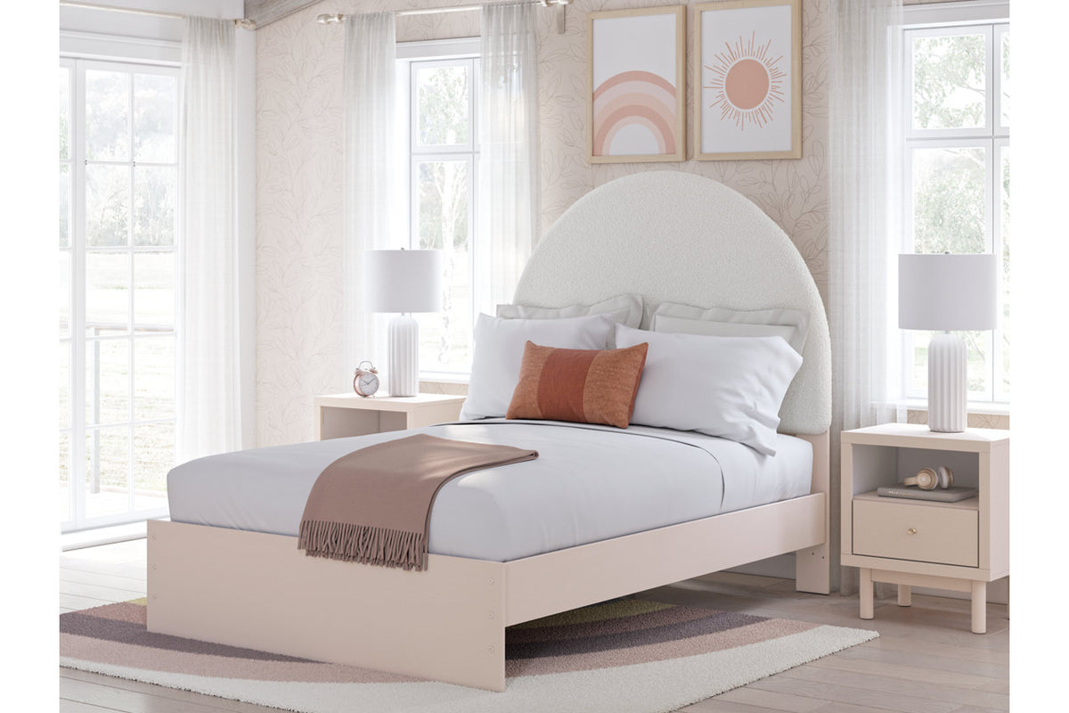 Wistenpine Blush Full Upholstered Platform Bed from Ashley - Luna Furniture