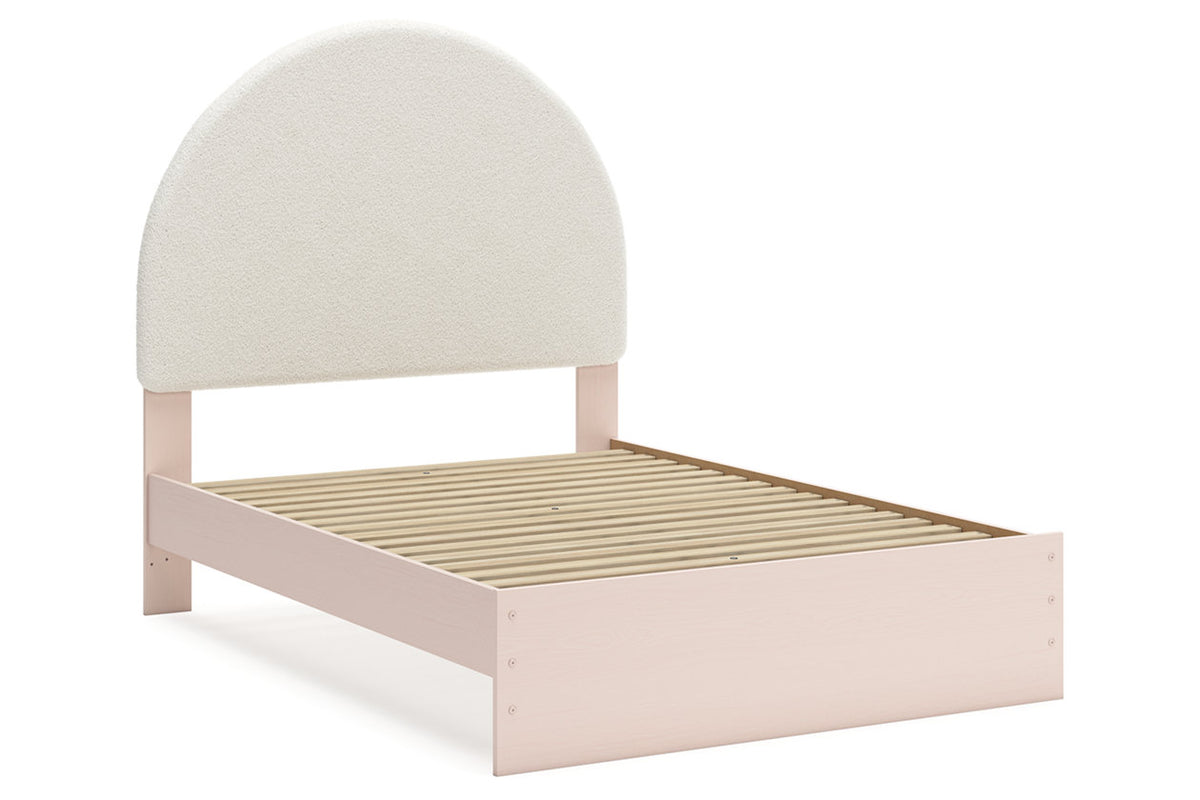 Wistenpine Blush Full Upholstered Platform Bed from Ashley - Luna Furniture