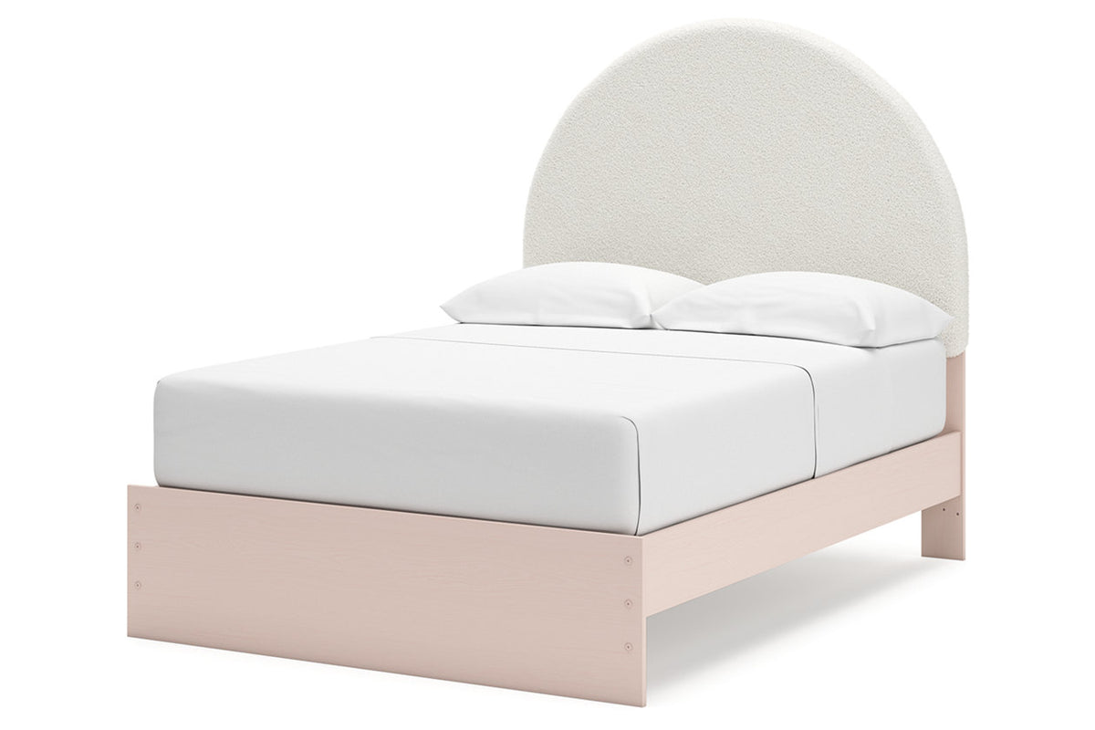 Wistenpine Blush Full Upholstered Platform Bed from Ashley - Luna Furniture