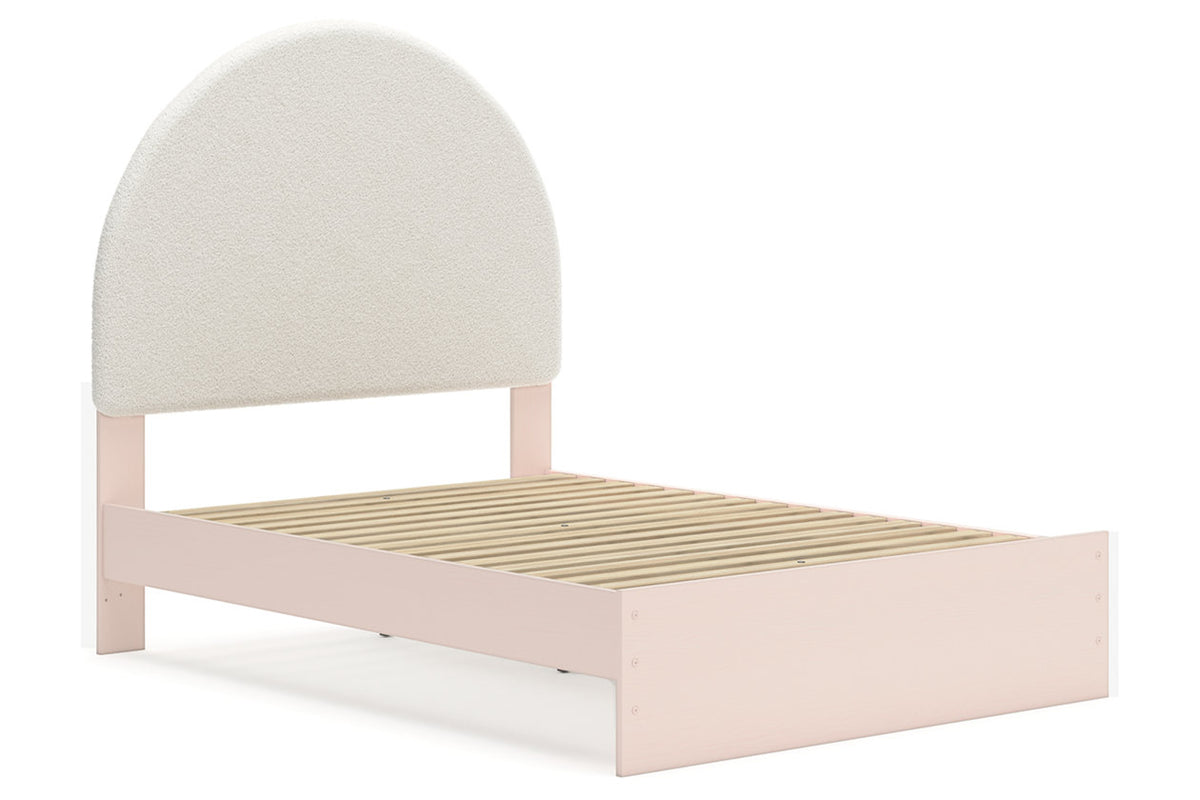 Wistenpine Blush Full Upholstered Storage Platform Bed with 2 Drawers from Ashley - Luna Furniture