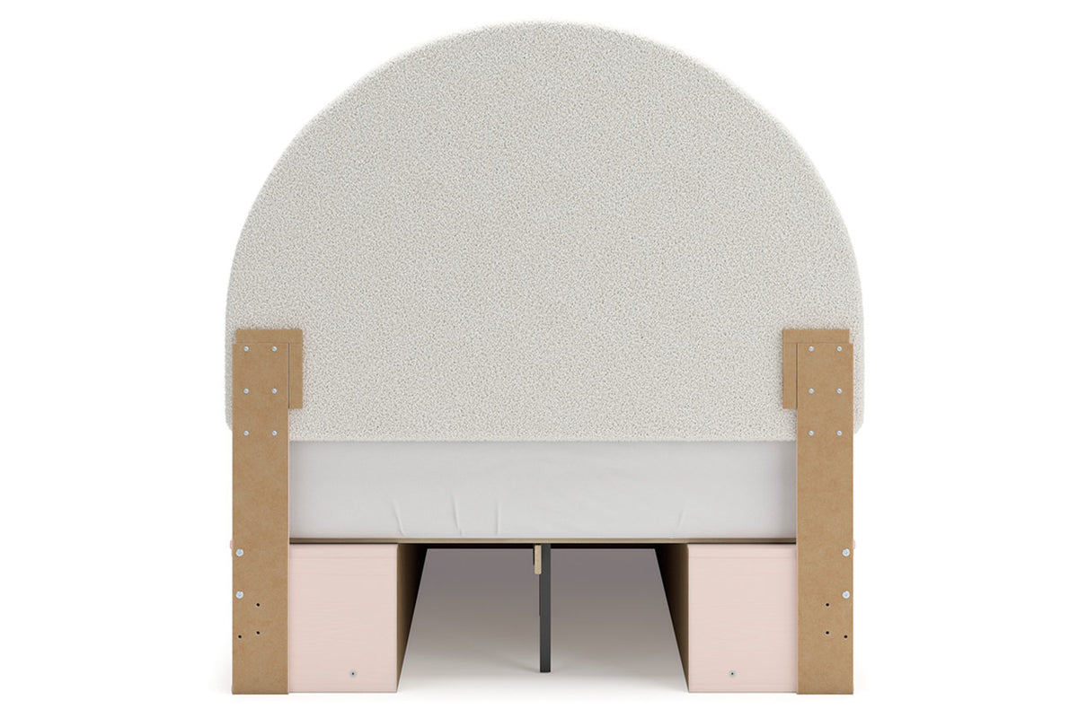 Wistenpine Blush Full Upholstered Storage Platform Bed with 4 Drawers from Ashley - Luna Furniture