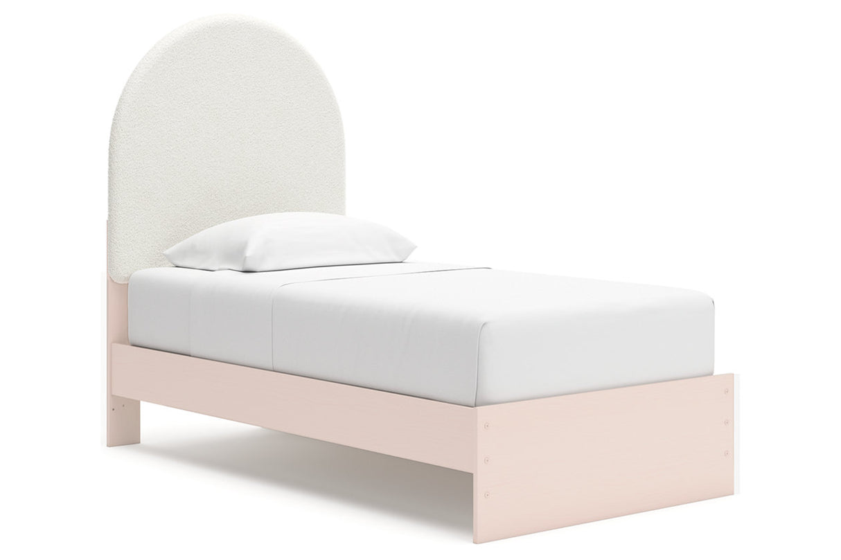 Wistenpine Blush Twin Upholstered Storage Platform Bed with 2 Drawers from Ashley - Luna Furniture