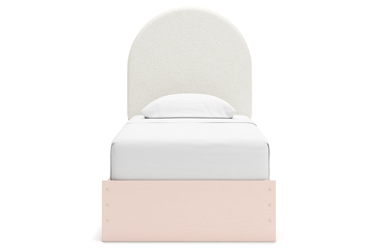 Wistenpine Blush Upholstered Youth Storage Platform Bedroom Set with 2 Drawers from Ashley - Luna Furniture