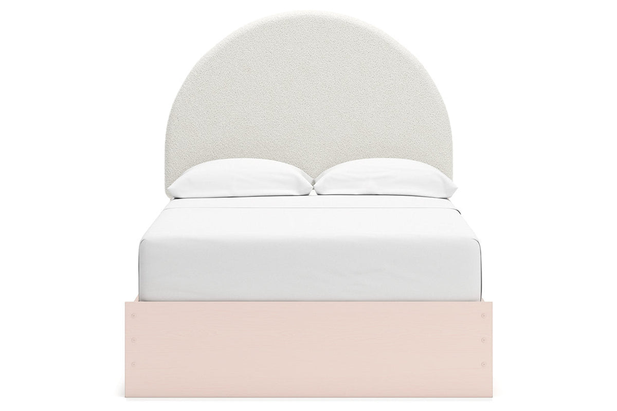 Wistenpine Blush Upholstered Youth Storage Platform Bedroom Set with 2 Drawers from Ashley - Luna Furniture