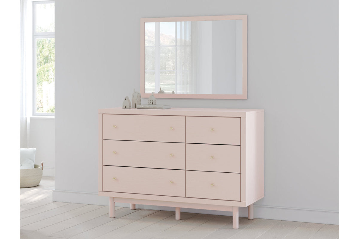 Wistenpine Blush Upholstered Youth Storage Platform Bedroom Set with 2 Drawers from Ashley - Luna Furniture