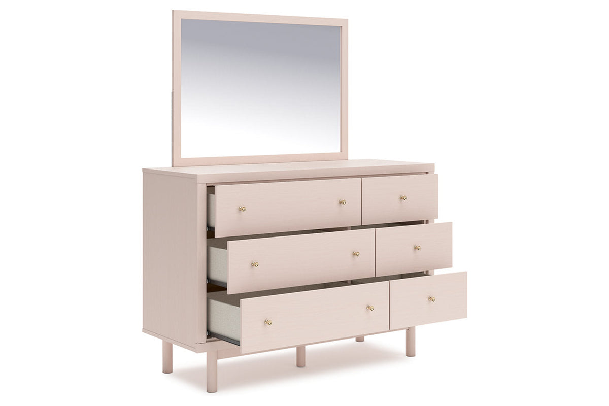 Wistenpine Blush Upholstered Youth Storage Platform Bedroom Set with 2 Drawers from Ashley - Luna Furniture