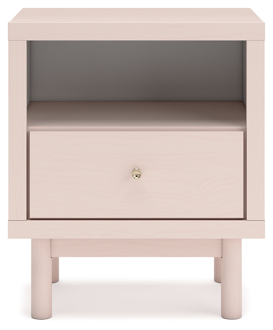 Wistenpine Blush Upholstered Youth Storage Platform Bedroom Set with 2 Drawers from Ashley - Luna Furniture