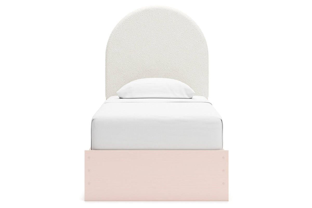 Wistenpine Blush Upholstered Youth Storage Platform Bedroom Set with 4 Drawers from Ashley - Luna Furniture