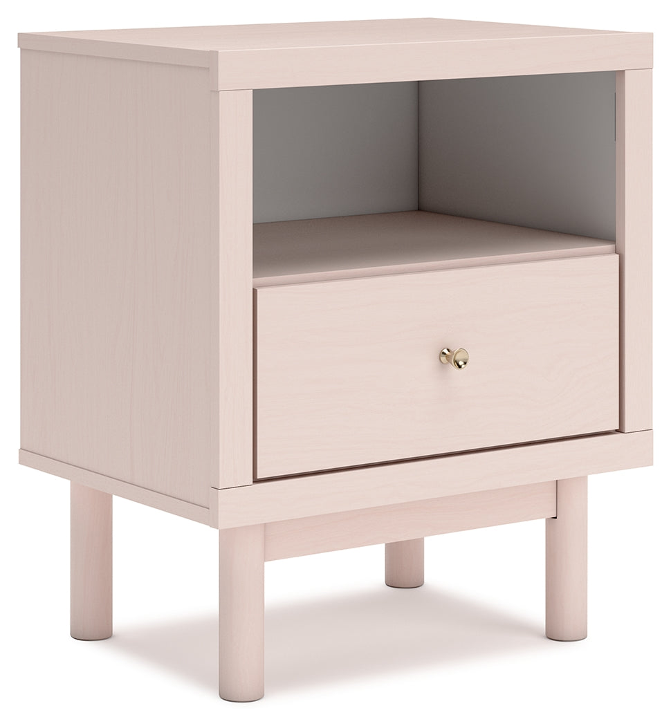 Wistenpine Blush Upholstered Youth Storage Platform Bedroom Set with 4 Drawers from Ashley - Luna Furniture