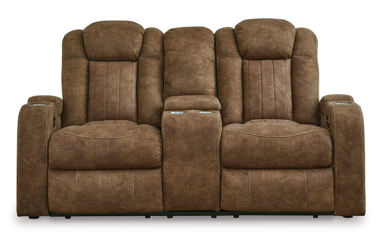 Wolfridge Brindle Power Reclining Sofa, Loveseat and Recliner from Ashley - Luna Furniture